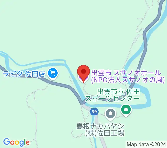 スサノオホールの地図