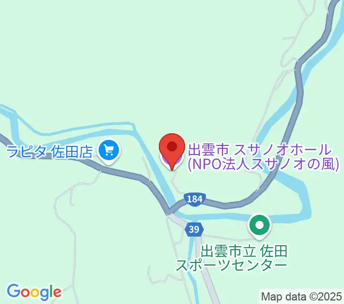 スサノオホールの地図