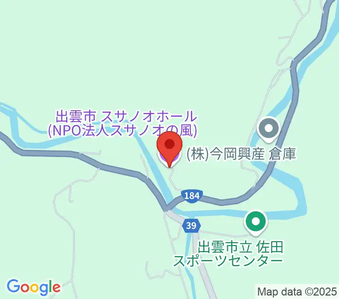 スサノオホールの地図
