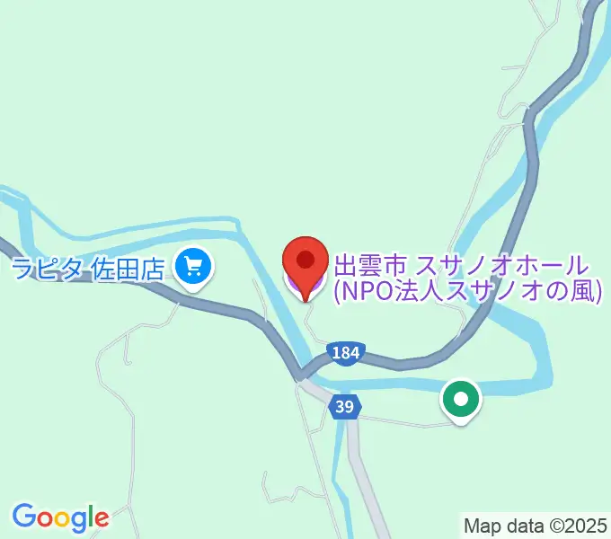 スサノオホールの地図