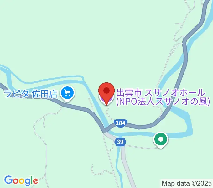 スサノオホールの地図