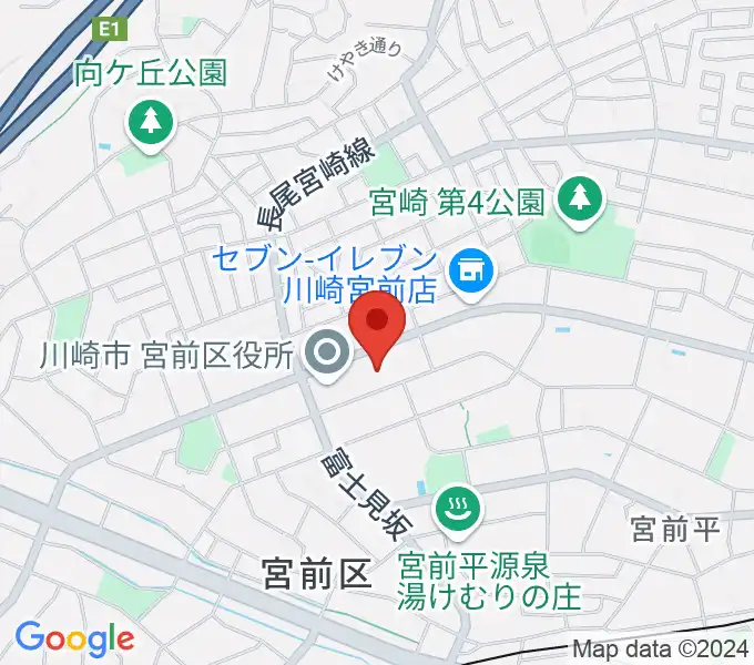 川崎市宮前市民館の地図