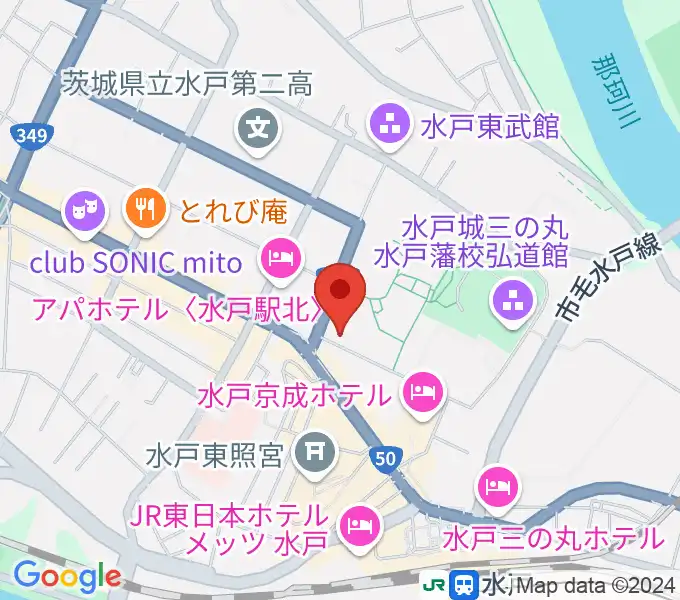 常陽藝文センターの地図