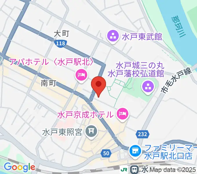 常陽藝文センターの地図