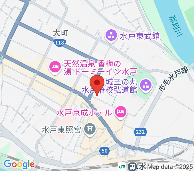 常陽藝文センターの地図