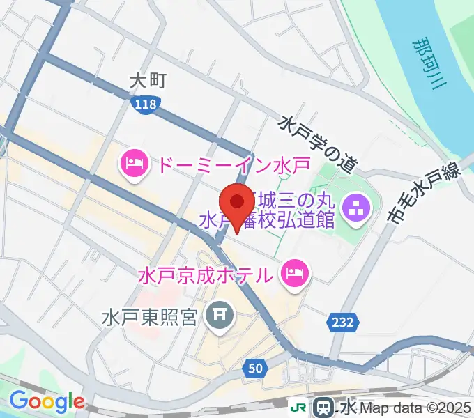 常陽藝文センターの地図