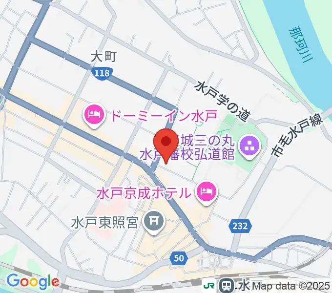 常陽藝文センターの地図