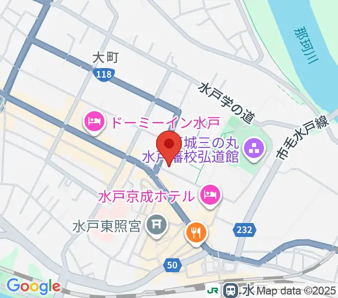 常陽藝文センターの地図