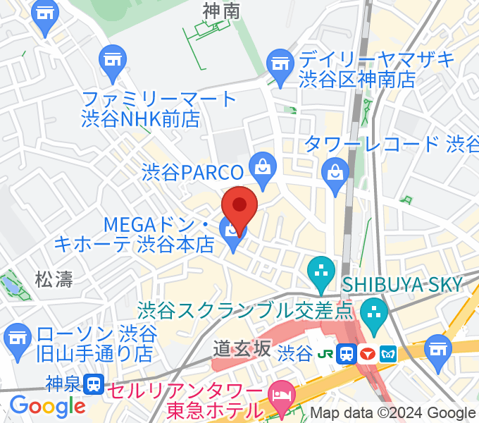 ディスクユニオン渋谷ジャズ/レアグルーヴ館の場所