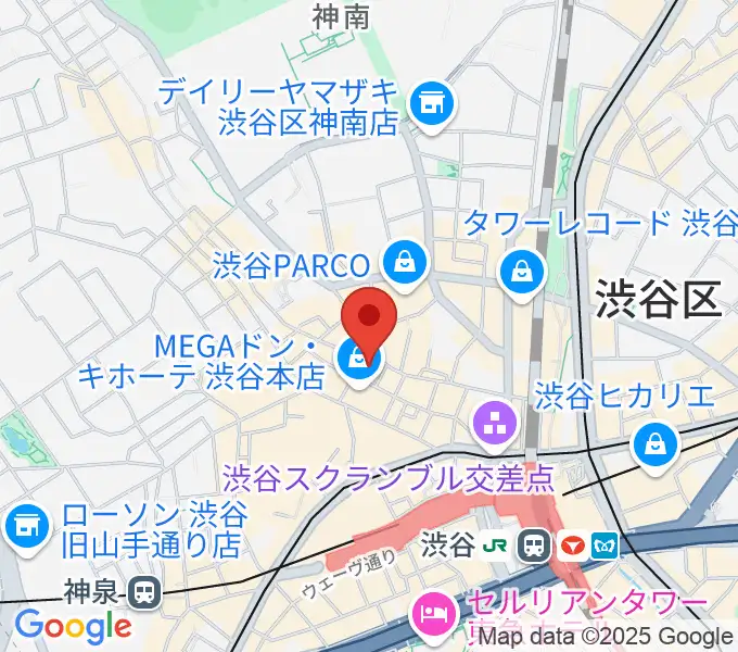 ディスクユニオン渋谷ジャズ/レアグルーヴ館の地図