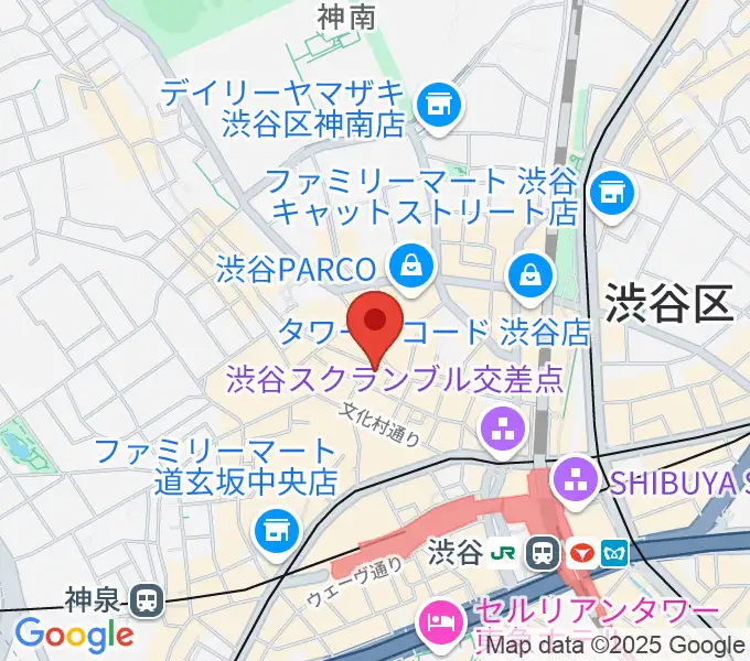 ディスクユニオン渋谷ジャズ/レアグルーヴ館の地図