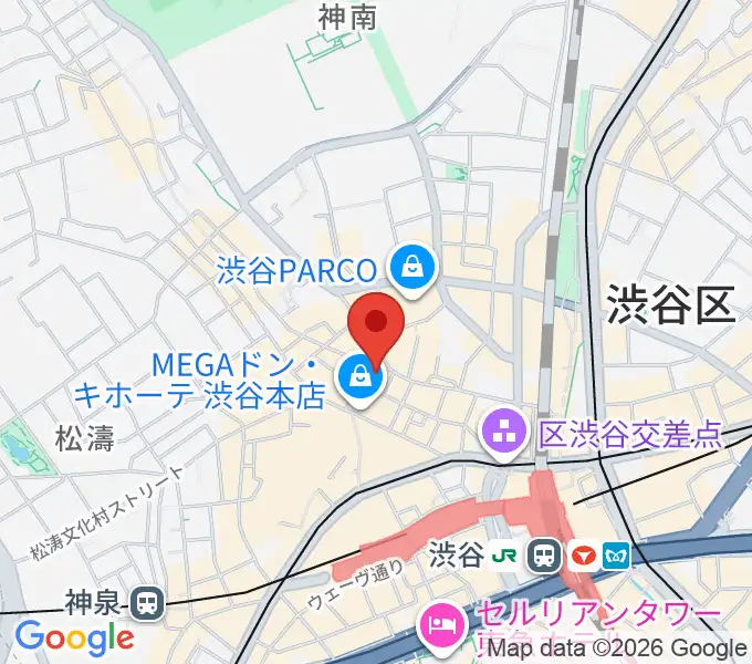 ディスクユニオン渋谷ジャズ/レアグルーヴ館の地図