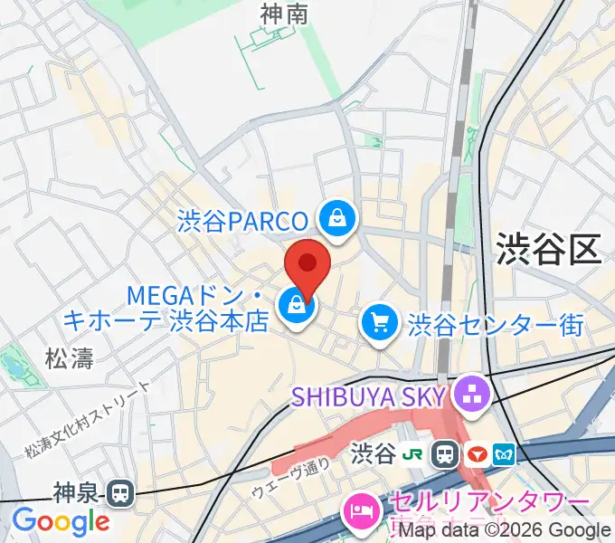 ディスクユニオン渋谷ジャズ/レアグルーヴ館の地図