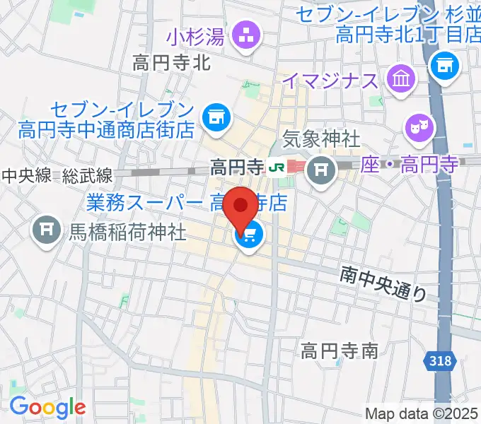 UNIVERSOUNDSの地図