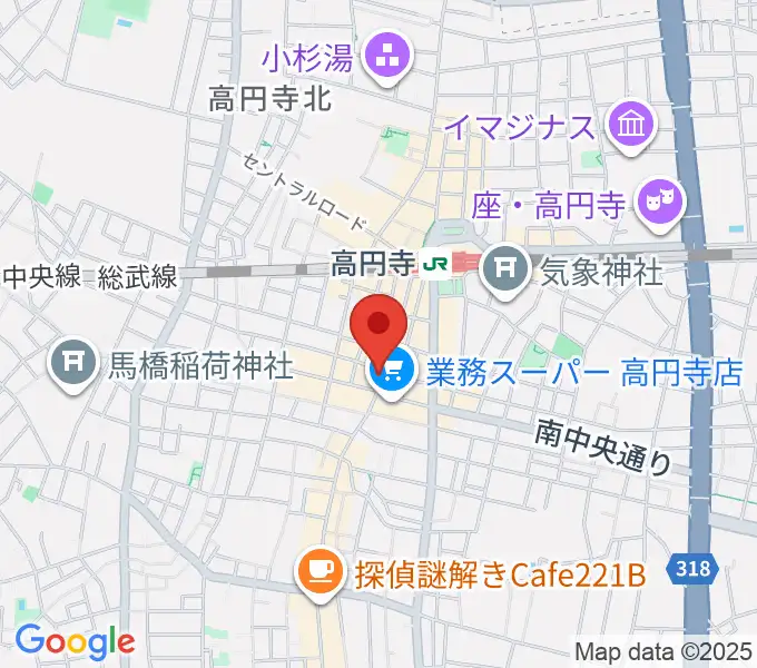 UNIVERSOUNDSの地図