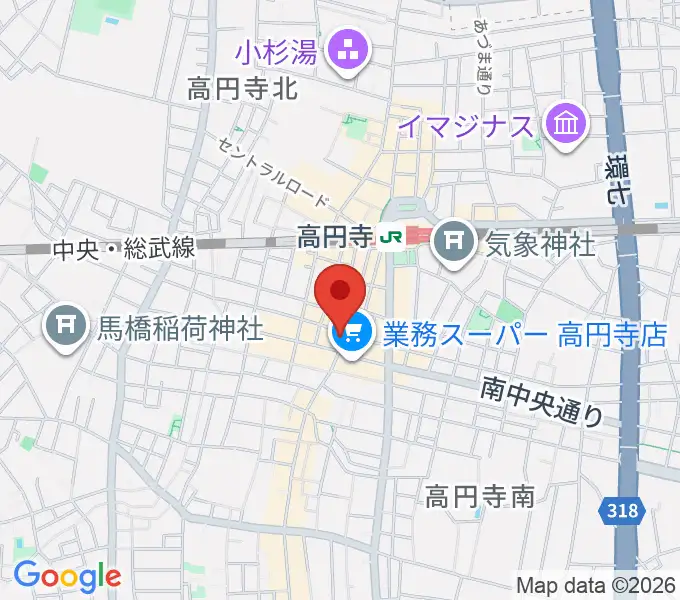 UNIVERSOUNDSの地図