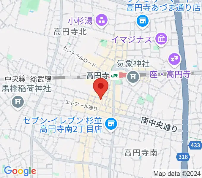 ビー・インレコーズの地図