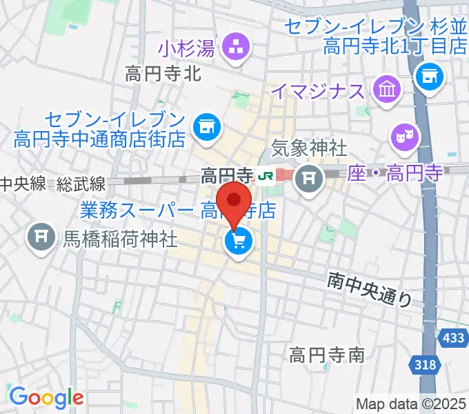 ビー・インレコーズの地図