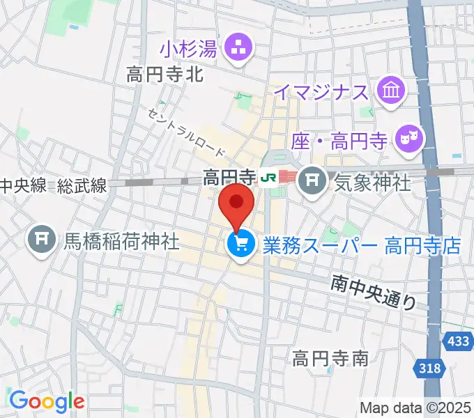 ビー・インレコーズの地図