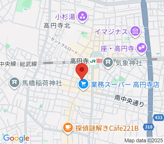 ビー・インレコーズの地図