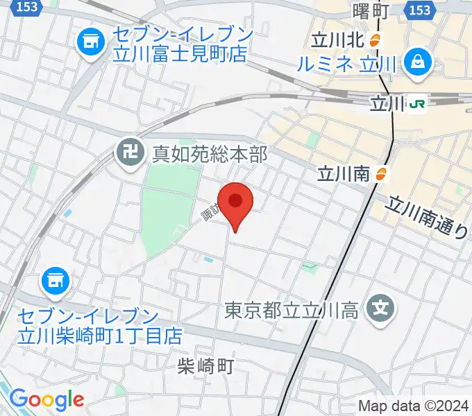 柴崎学習館の地図