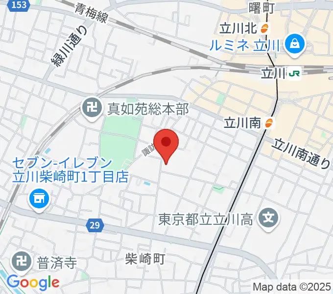 柴崎学習館の地図