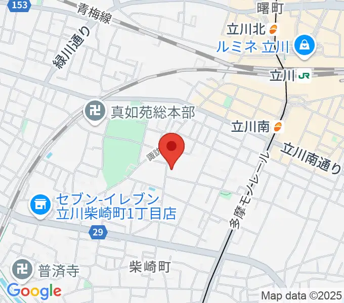 柴崎学習館の地図