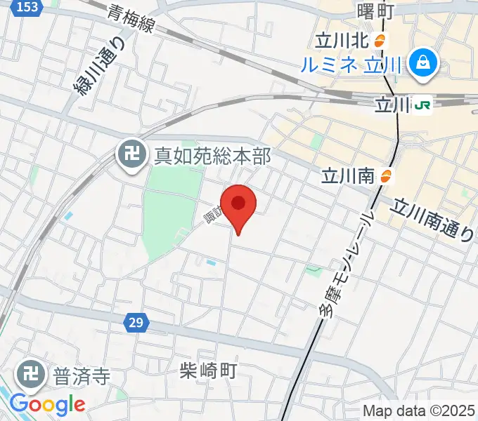 柴崎学習館の地図