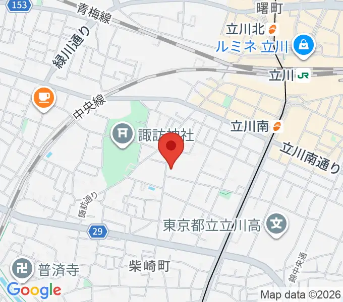 柴崎学習館の地図