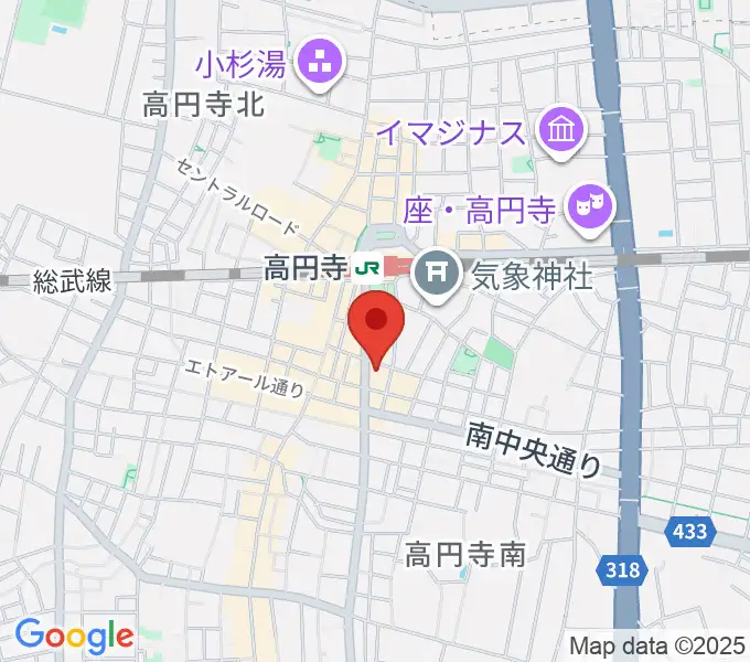 高円寺レコードショップBASEの地図