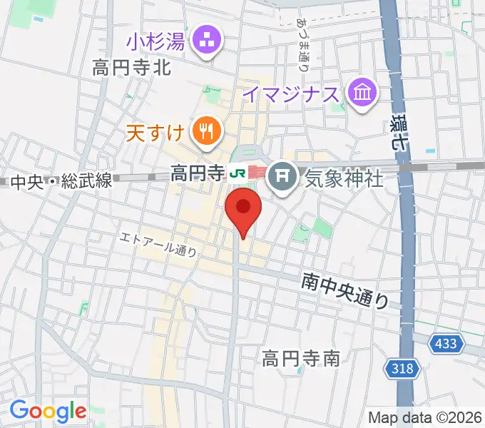 高円寺レコードショップBASEの地図