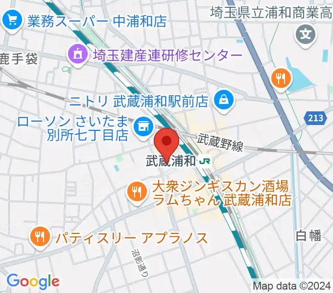 武蔵浦和コミュニティセンターの地図