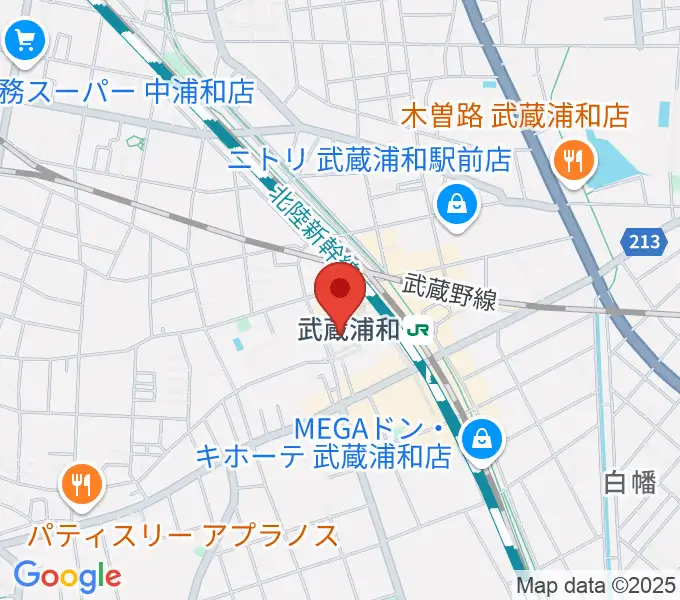 武蔵浦和コミュニティセンターの地図