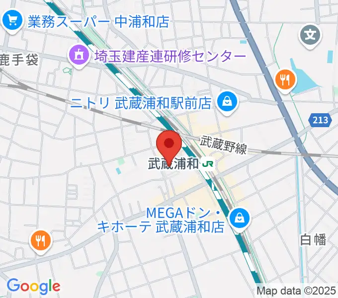 武蔵浦和コミュニティセンターの地図