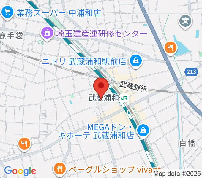 武蔵浦和コミュニティセンターの地図