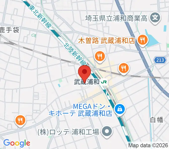 武蔵浦和コミュニティセンターの地図