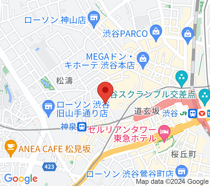 渋谷Spotify O-nestの場所