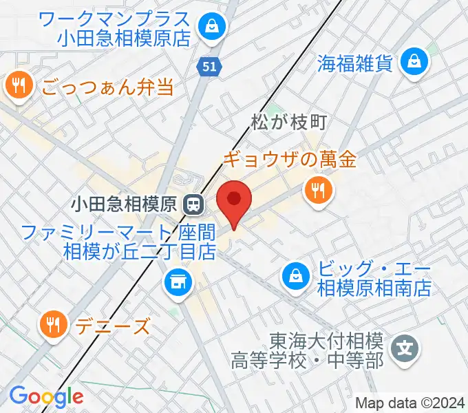 小田急相模原 Take5 の地図