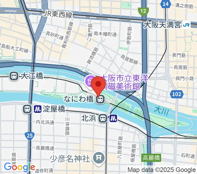 京阪電車なにわ橋駅 アートエリアB1の地図