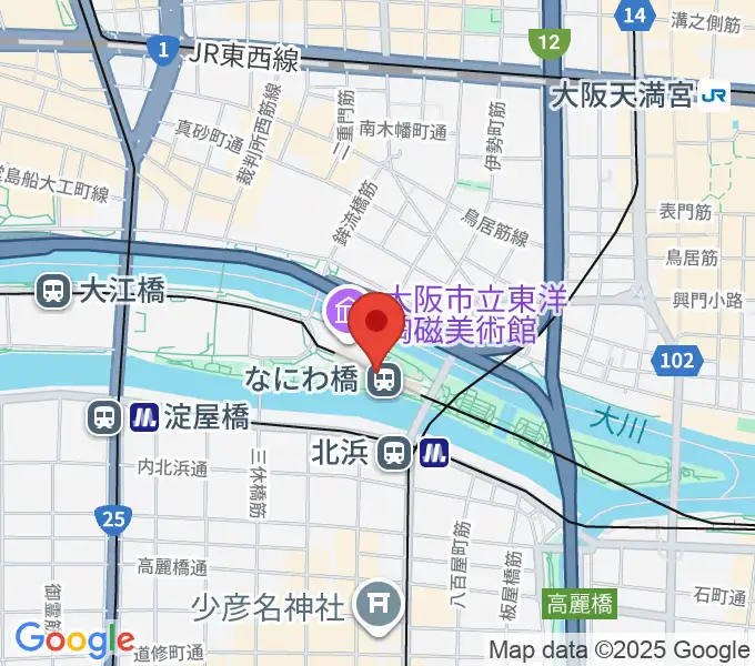 京阪電車なにわ橋駅 アートエリアB1の地図
