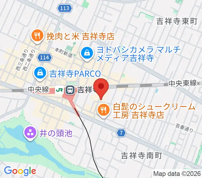 サウンドスタジオキッカの地図
