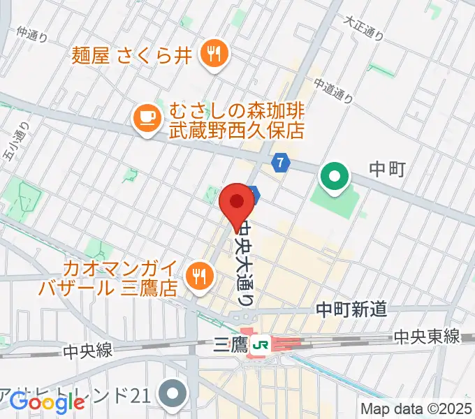 三鷹ウナマスの地図