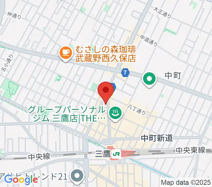 三鷹ウナマスの地図