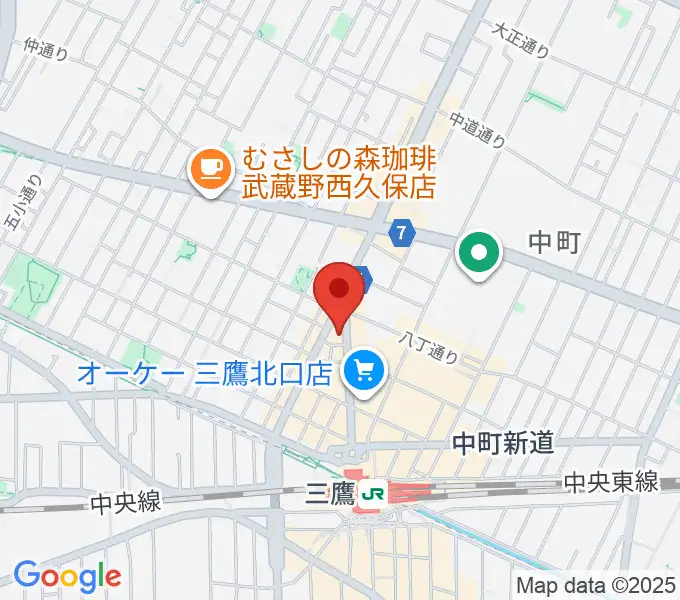 三鷹ウナマスの地図