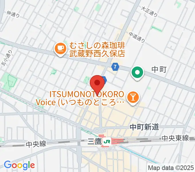 三鷹ウナマスの地図