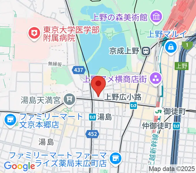 レコーディングスタジオ87の地図