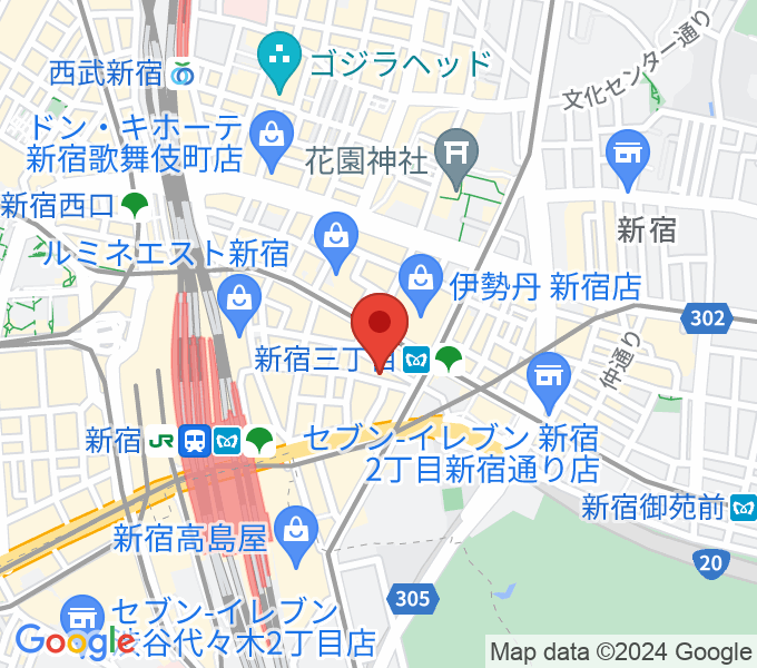 ディスクユニオン新宿パンクマーケットの場所
