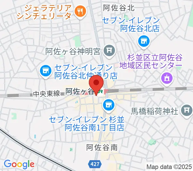 阿佐ヶ谷クラヴィーアの地図