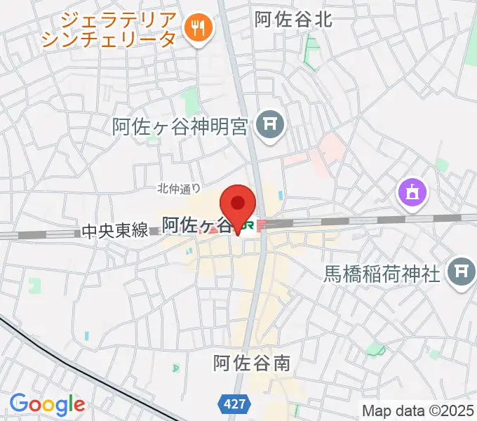 阿佐ヶ谷クラヴィーアの地図