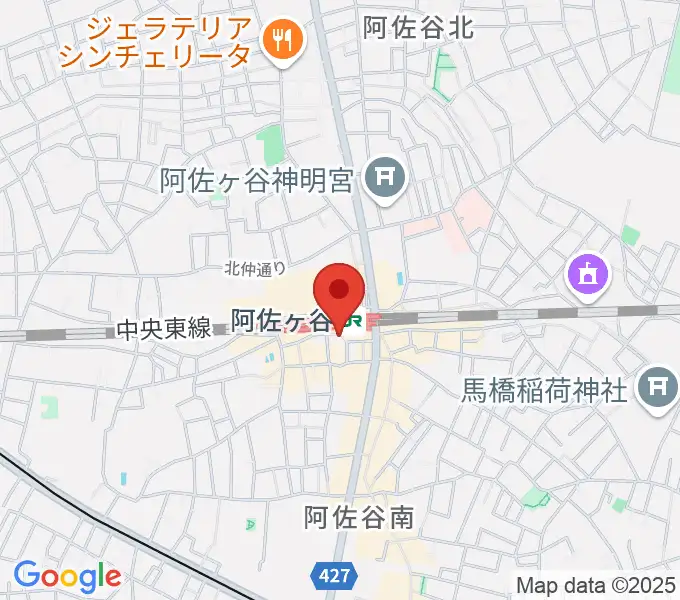 阿佐ヶ谷クラヴィーアの地図
